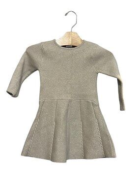 Billieblush Girls Dress Size 2 Gold Silver Sparkle Fit & Flare